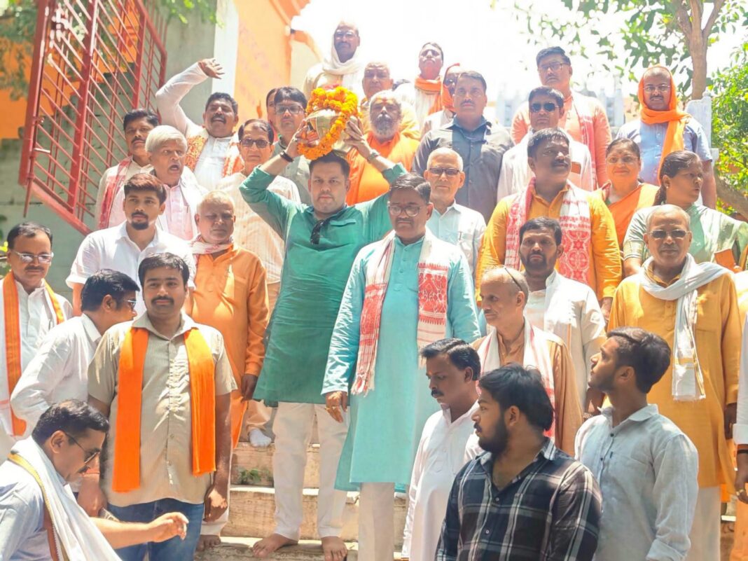 भाजपा ने संत शिरोमणि रविदास की जयंती पर निकाली कलश के साथ वंदन यात्रा
